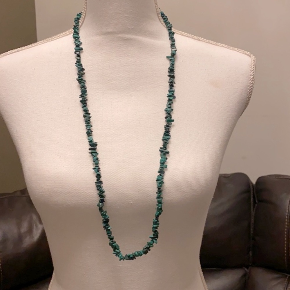 Malachite Chips Genuine Stones Necklace